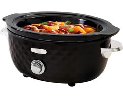 Elektrische Slowcooker - Simmerpot Crock Pot - Langzaam Garen - Keramische Pot - 3.3 Liter - Zwart