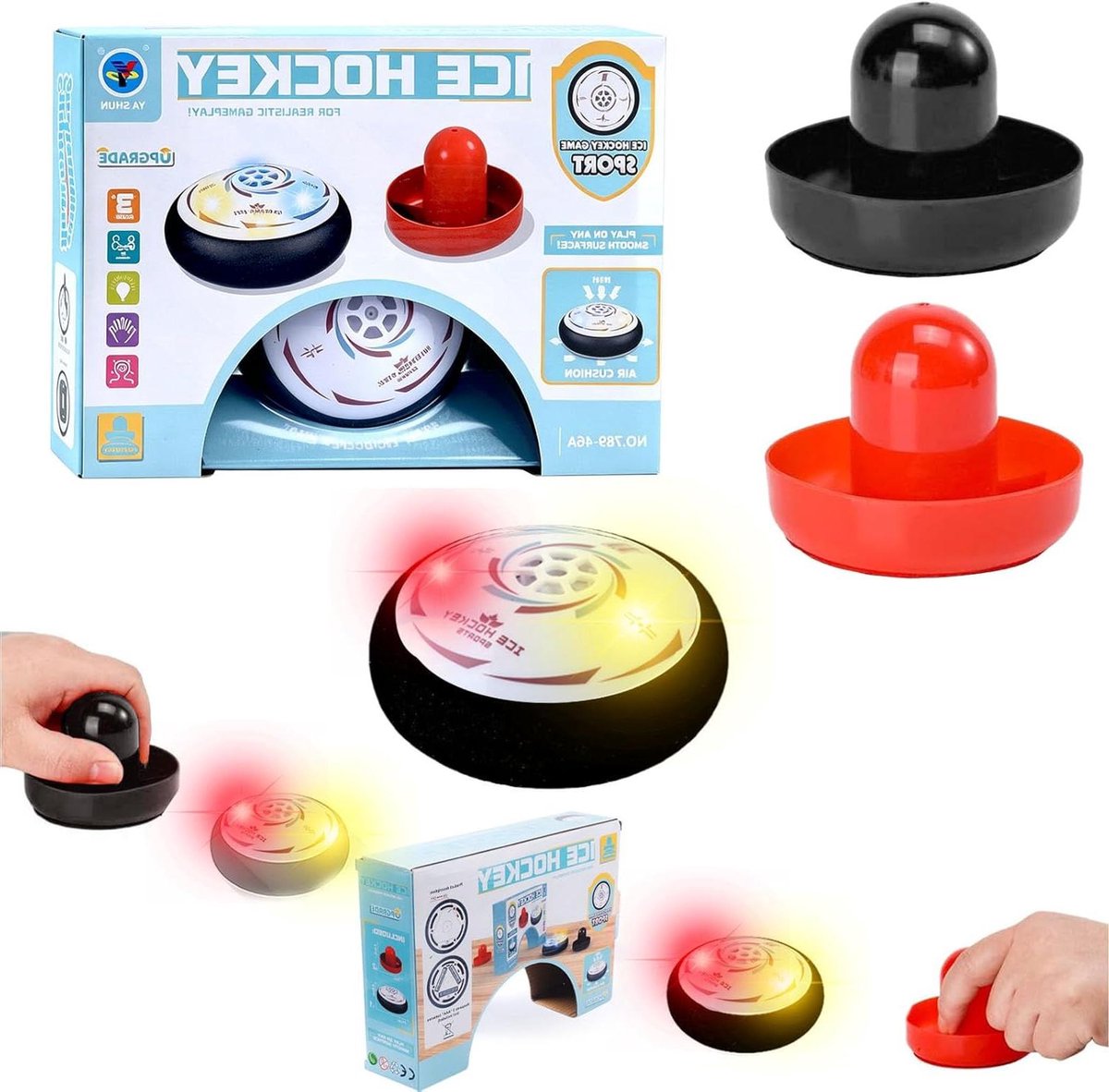 Air Hockey Puck - Hover Puck - Tafelspel Spelen - Zwevend Effect - 2 x 2 x 2 cm - Blauw