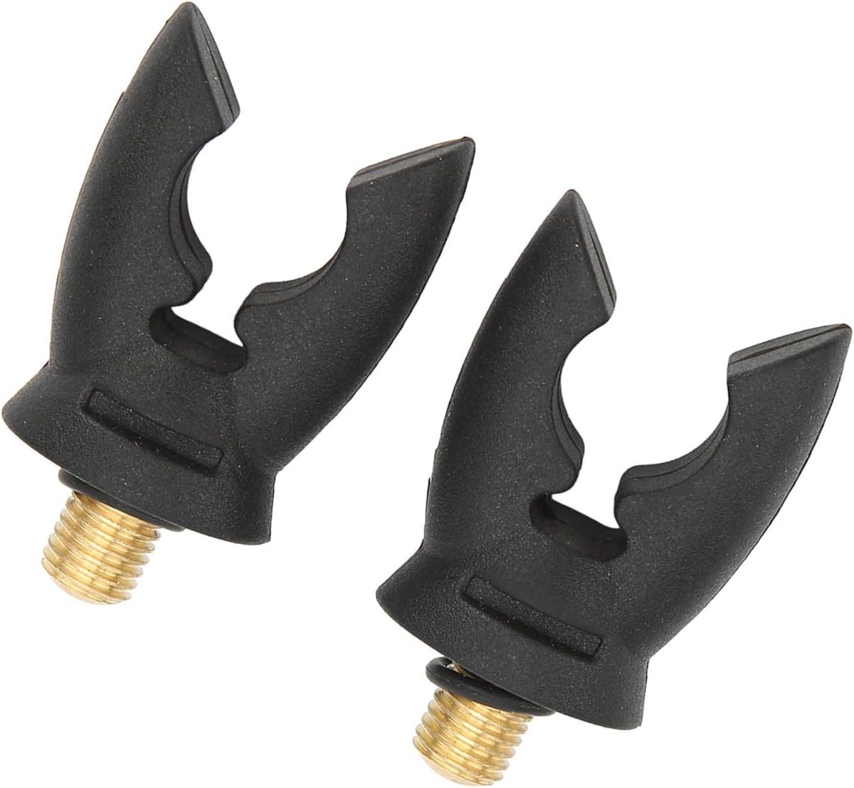 Hengelsteun Hoofd - Hengelhouder Vork - Vissen Stabiliseren - Antislip Siliconen - 2-delige Set - Zwart