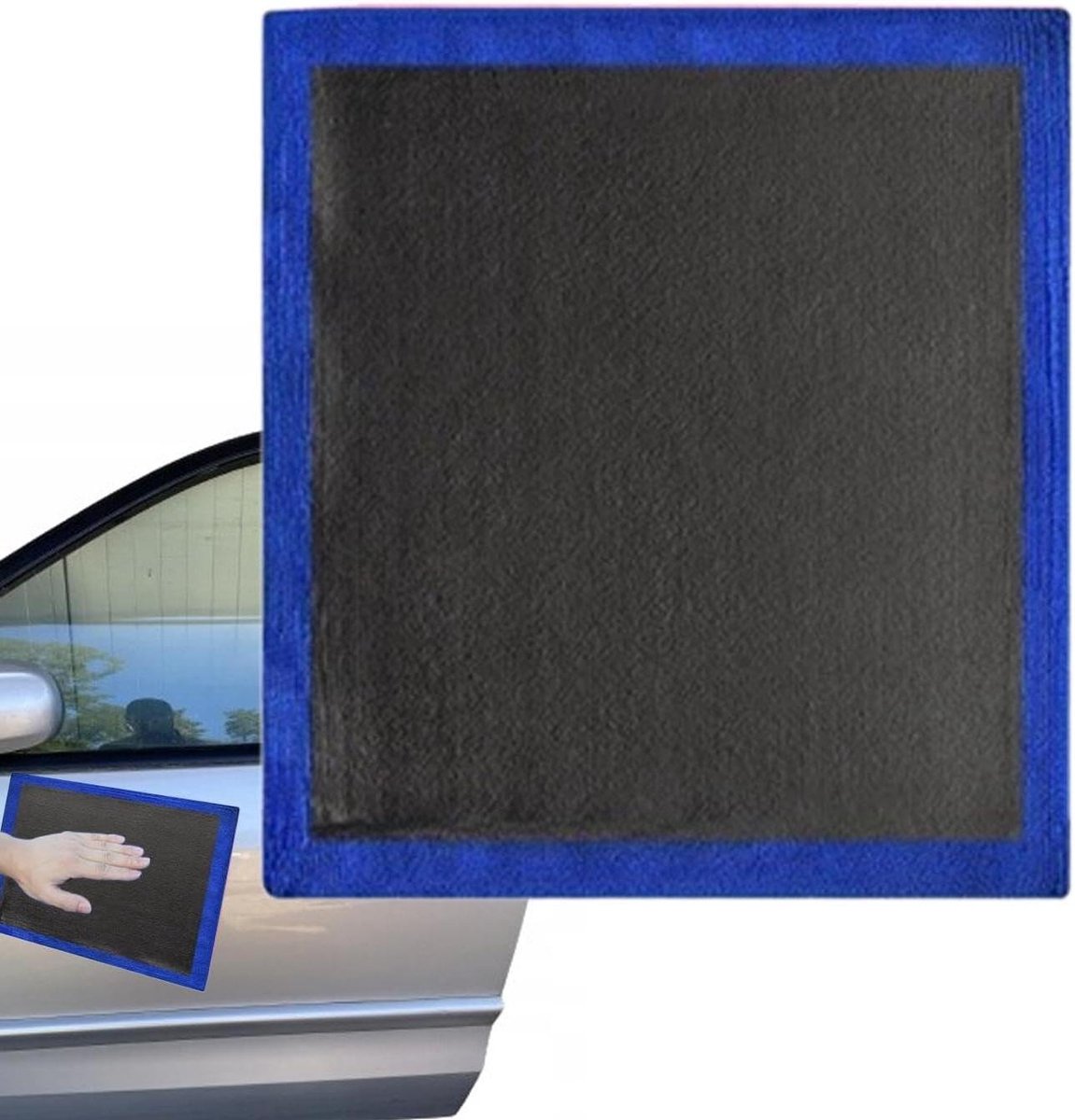 Klei Handdoek Auto - Detailing Doek - Auto Reinigen - Dubbelzijdig Ontwerp - 30x30 cm - Zwart Blauw