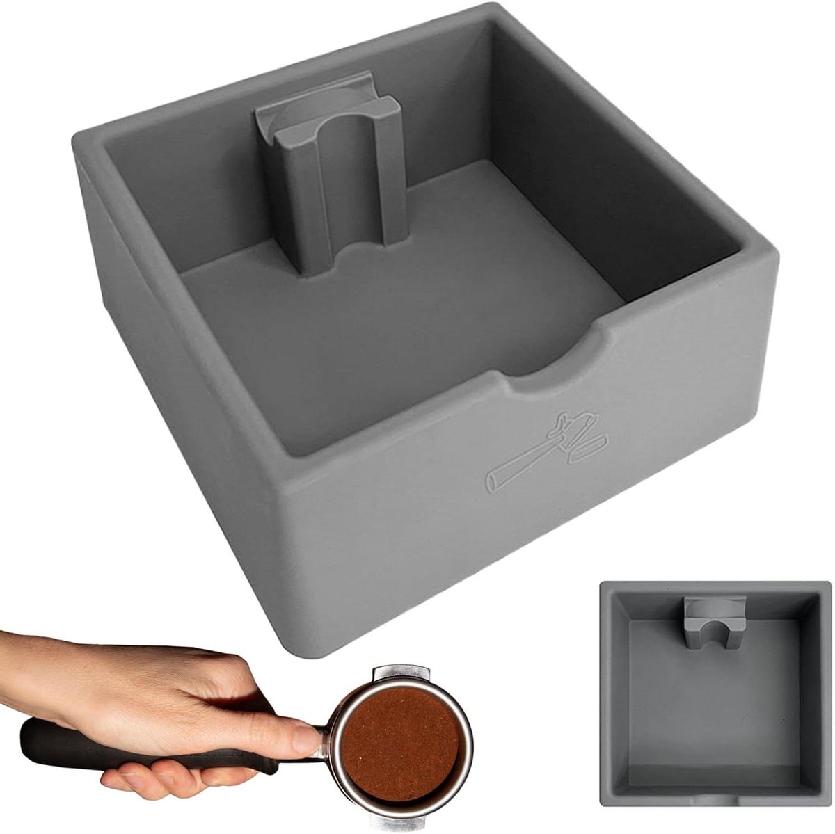 Espresso Knock Box - Koffiedikbak Koffieafval - Espresso Bereiden - Antislip Basis - 1.5 liter - Zwart