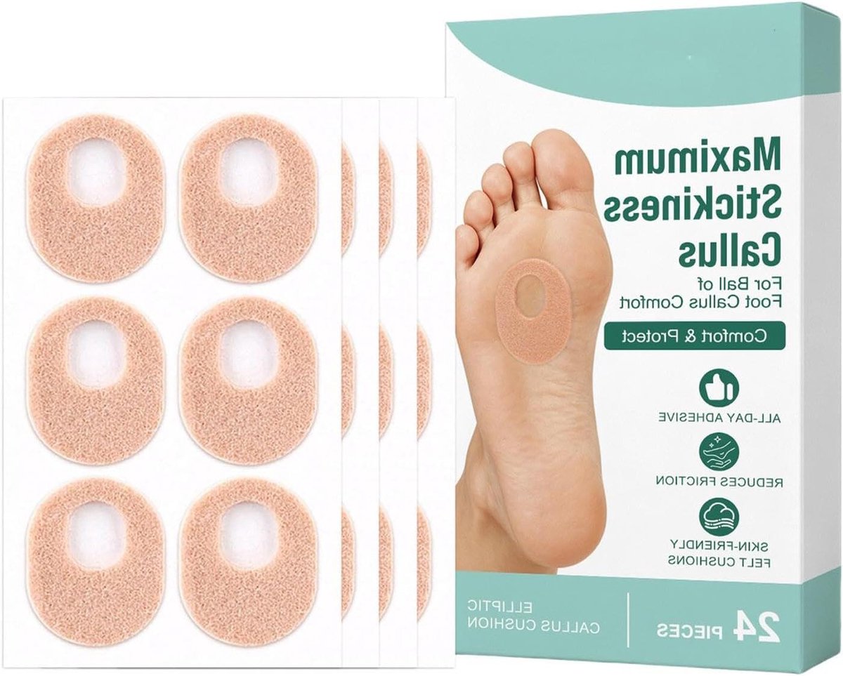 Eeltpleisters - Likdoornkussentjes - Voetcomfort - Zelfklevende Beschermer - 24 stuks - Beige