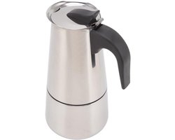 Roestvrijstalen Koffiepot - Moka Pot Espressomachine - Thuis Koffie Zetten - Voedselveilig Materiaal - 450ML - Zilver