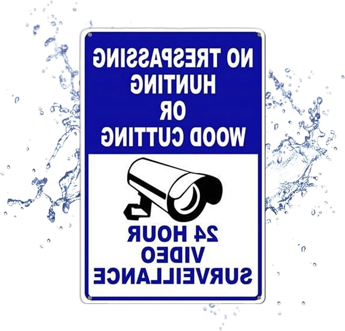Beveiligingscamera Bord - Waarschuwingssticker Camera - Eigendom Beveiligen - Robuuste Duurzaamheid - 30 x 20 cm - Blauw