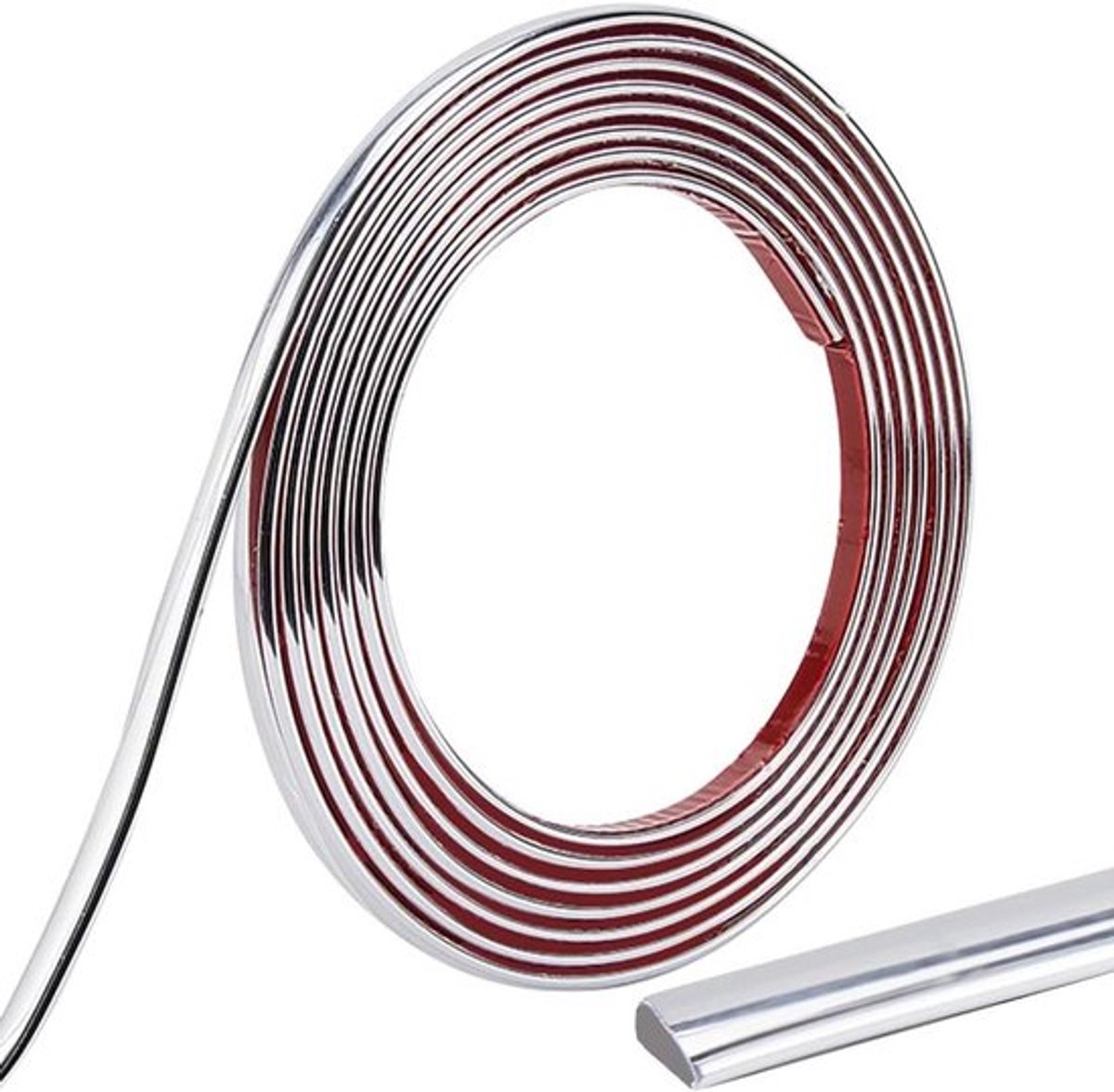 - Flexibele zelfklevende hoekkitstrips - Zilver - Deco - Buigbare kwartronde voor spiegel en meubels - Geschikt voor tegelranden - Decoratieve hoekbeschermer.