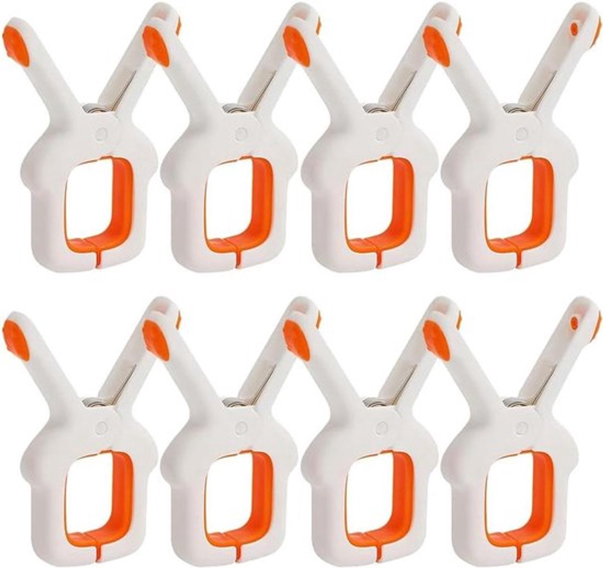 - Strandlaken Clips - Plastic Clip - Winddicht - Grote Wasserij - Kleding Pins - Zwembad Handdoek Haringen - Geschikt voor Ligbedden en Zwembad Stoelen - Heldere Kleur - Familie Pack - 8 Stuks
