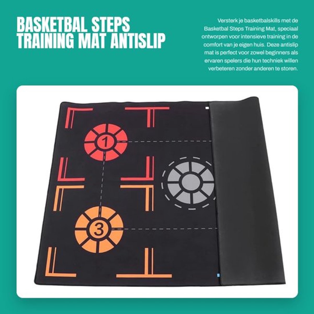 Basketbal Mat Antislip - Trainingsmat - Rubber - Duurzaam - Verbeter Dribbelvaardigheden - Stil Gebruik