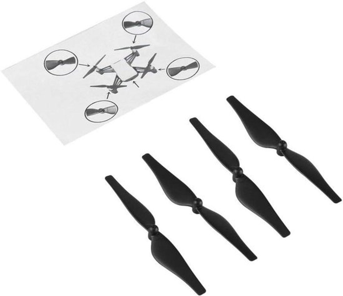 Hoogwaardige Kohlefaser Propeller Set voor Drone Quadcopter - Duurzaam en Snel te Bevestigen - Zwart - 2 Paar