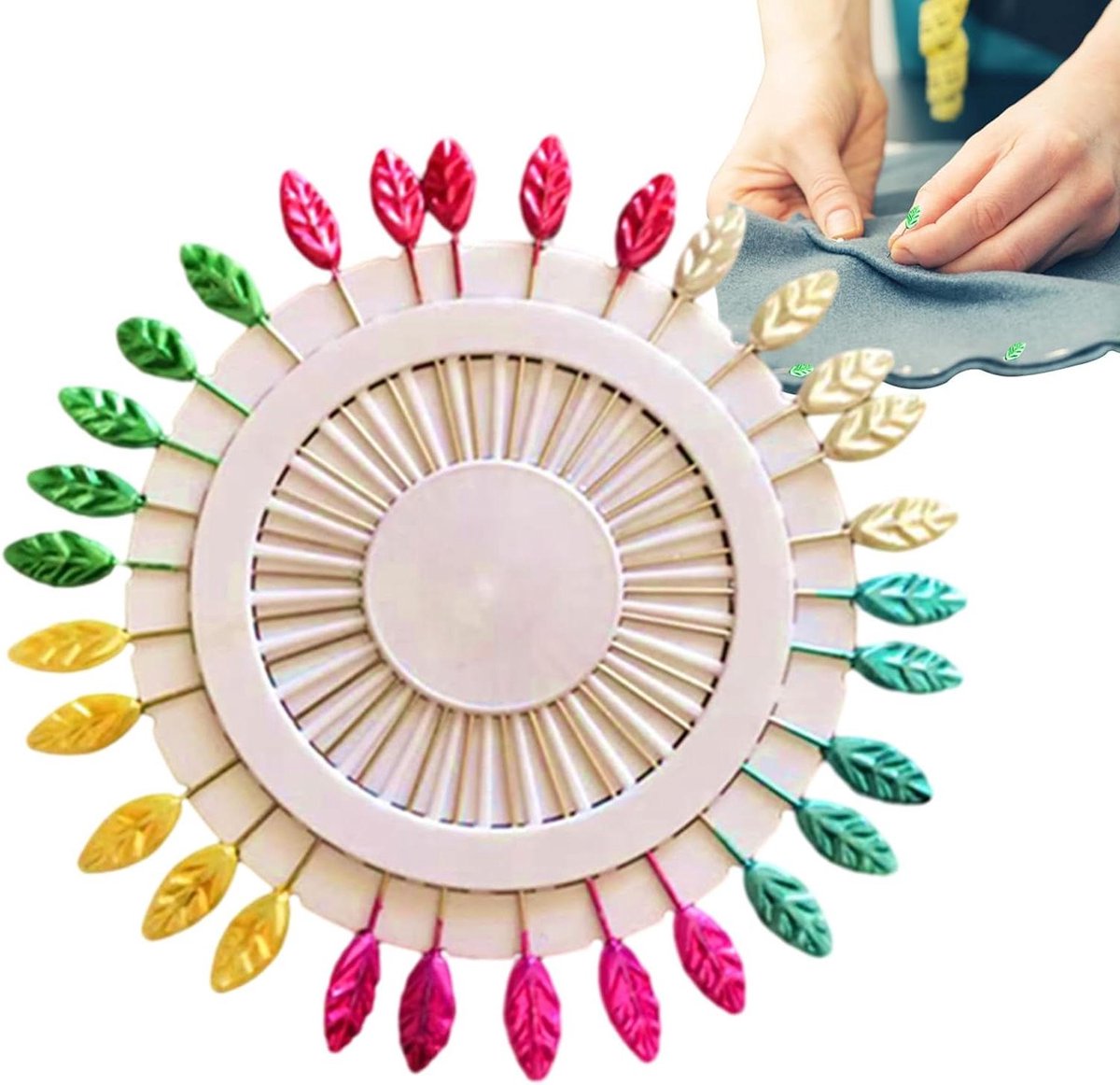 Naaispelden met kralenkop - Rechte spelden stof - Kleding projecten - Kleurrijke decoratieve koppen - 17 gram - Willekeurige kleuren
