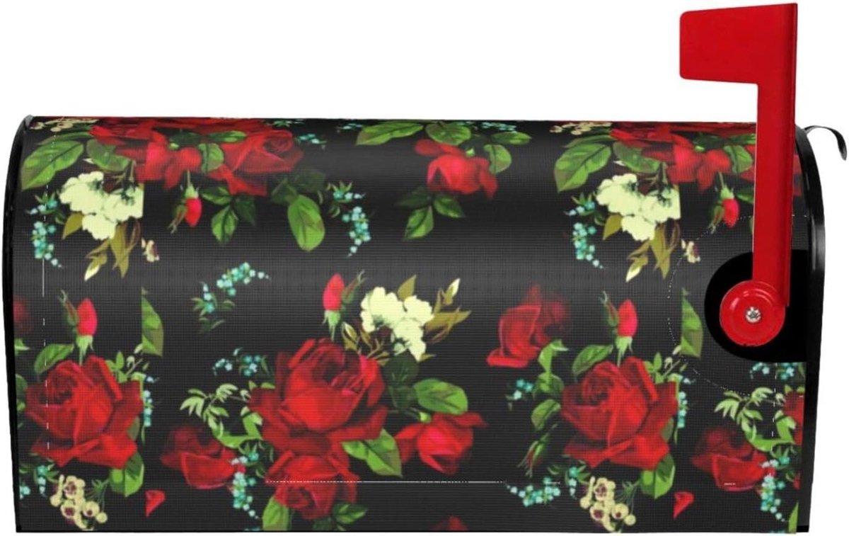 Brievenbus Covers - Mailbox Wraps - Tuindecoratie - Magnetische Bevestiging - 52.6 x 45.8 cm - Zwart