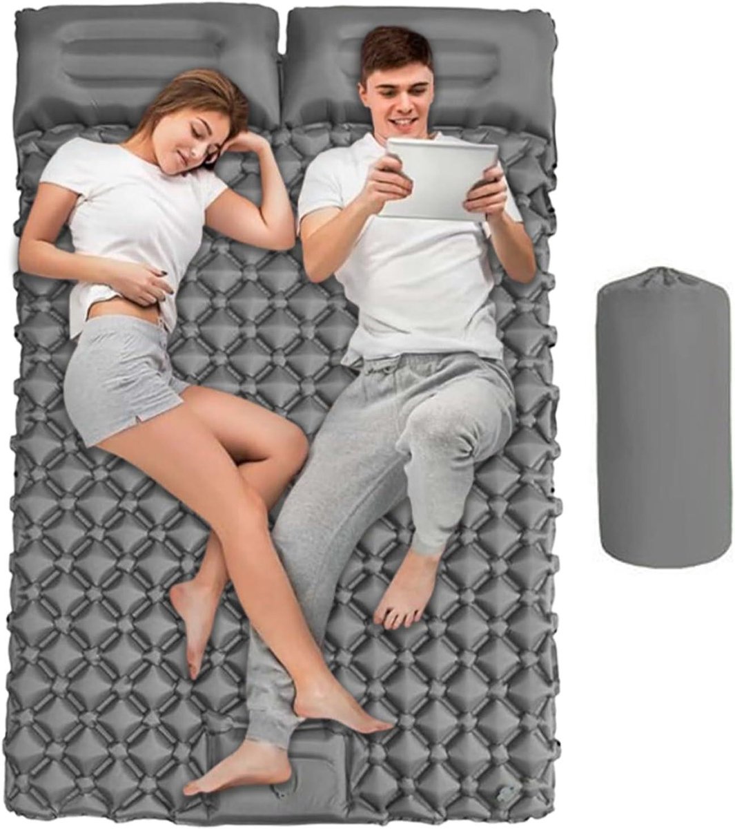 Opblaasbare Campingmatras - Slaapmat Kamperen - Buiten Slapen - Automatisch Opblaassysteem - 190x120x5 cm - Enkel Kenmerk