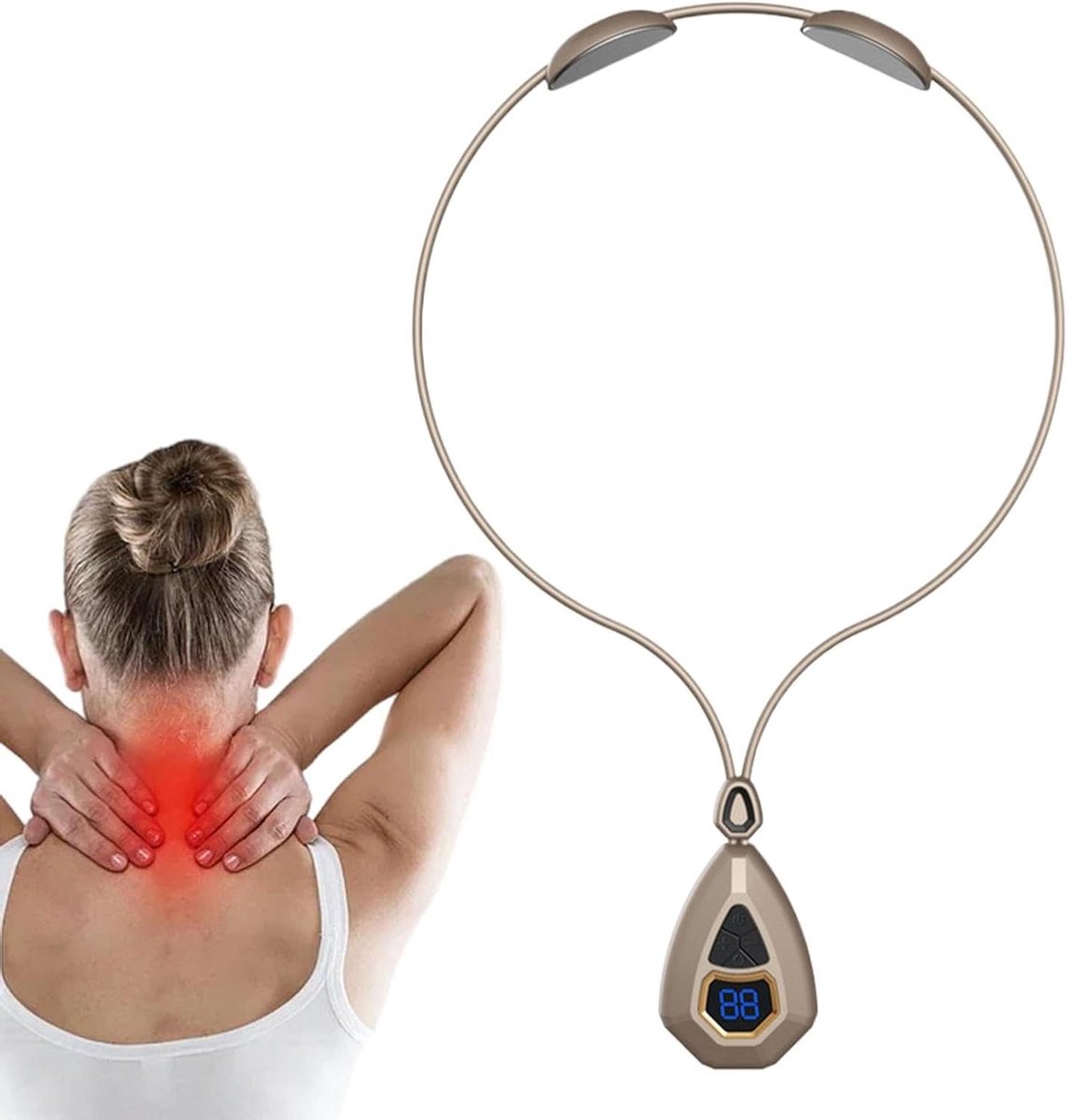 Nek Massager - Nek en Schouder Apparaat - Spieren Ontspannen - Pulse Technologie - 15.5 x 15.5 x 4 cm