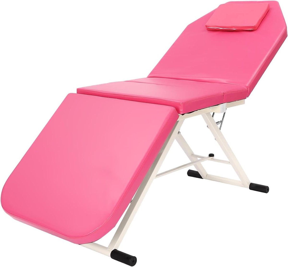 Mobiele Massage Bed - Cosmetische Lounger - Professionele Massage - Verstelbare Rugleuning - 180x60x60cm - Roze