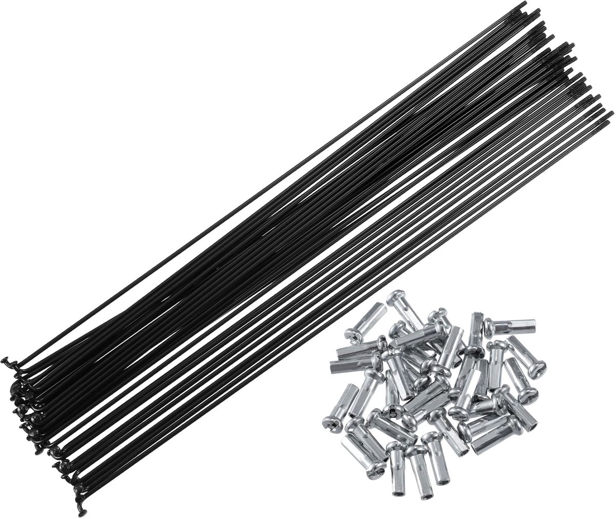 Dailygoods - 36 Stuks Stalen Spaakset voor Fietsen - 14G met Nippels 255mm