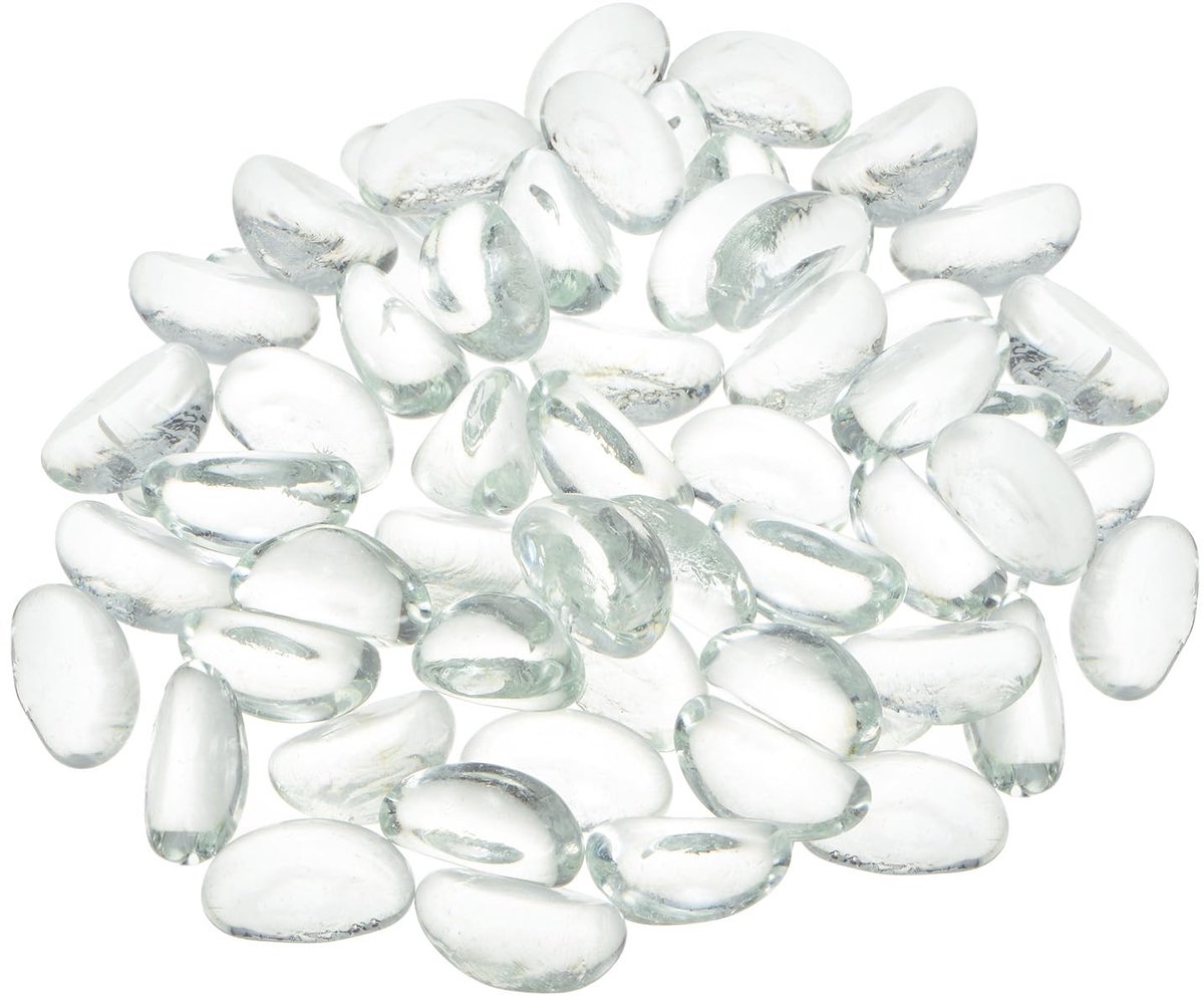 Dailygoods - Glasparels voor Haardvuren - Transparante Reflecterende Steentjes 1000g