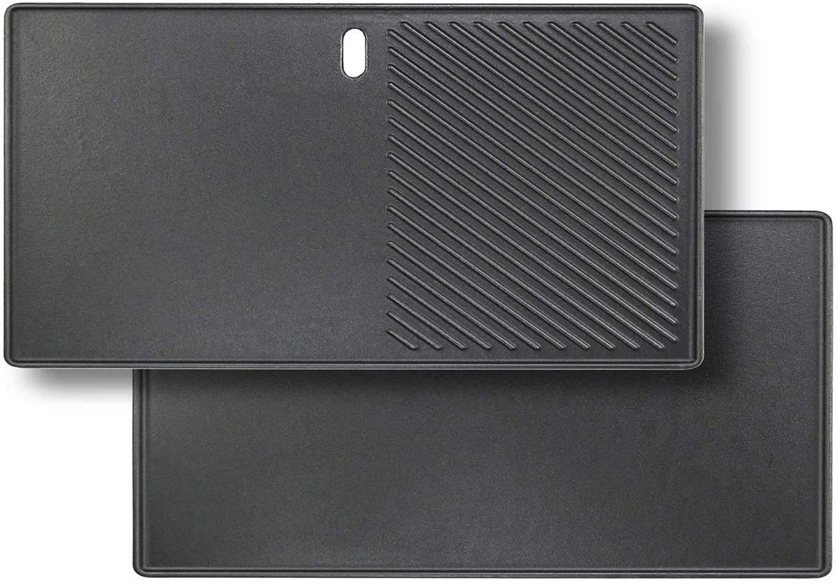 Dailygoods - Gietijzeren Grillplaat voor Gasbarbecue - 20,5 x 43 cm