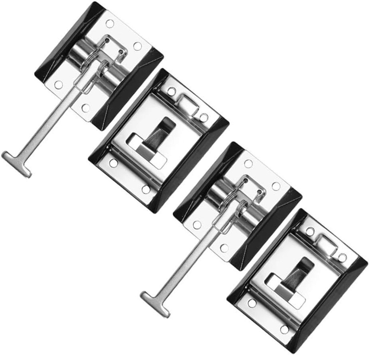 T-vormige Deurstopper - Deurklem Camper - Veilig Vastzetten - T-vormig Ontwerp - 12 x 6 x 4 cm - Zilver