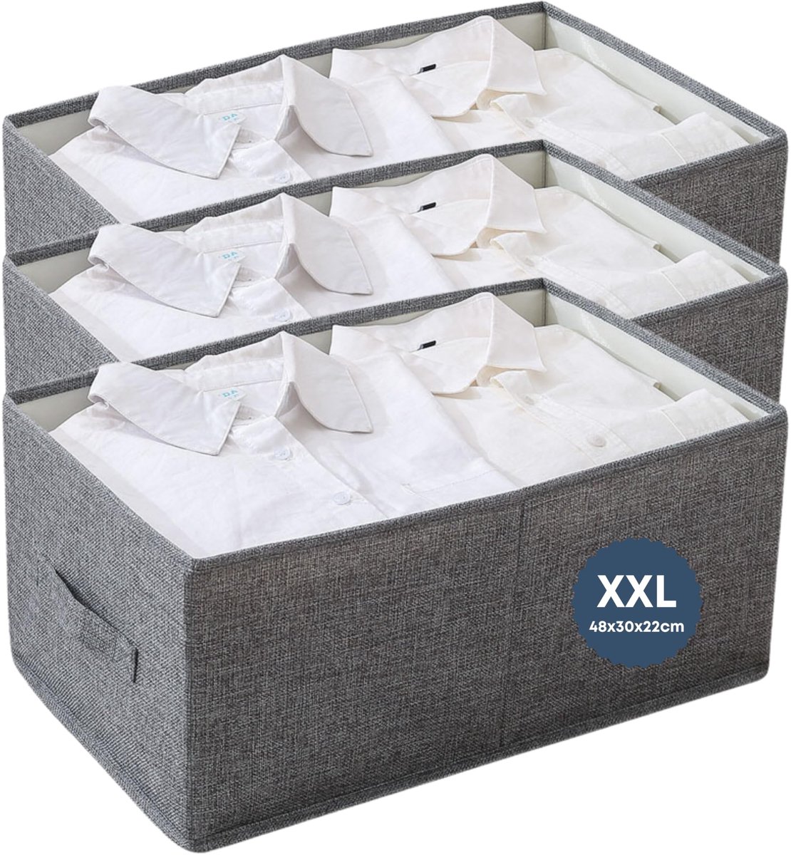 Dailygoods - XL Vouwbare Kleding Organizer Set - Opbergdozen voor Kleerkasten