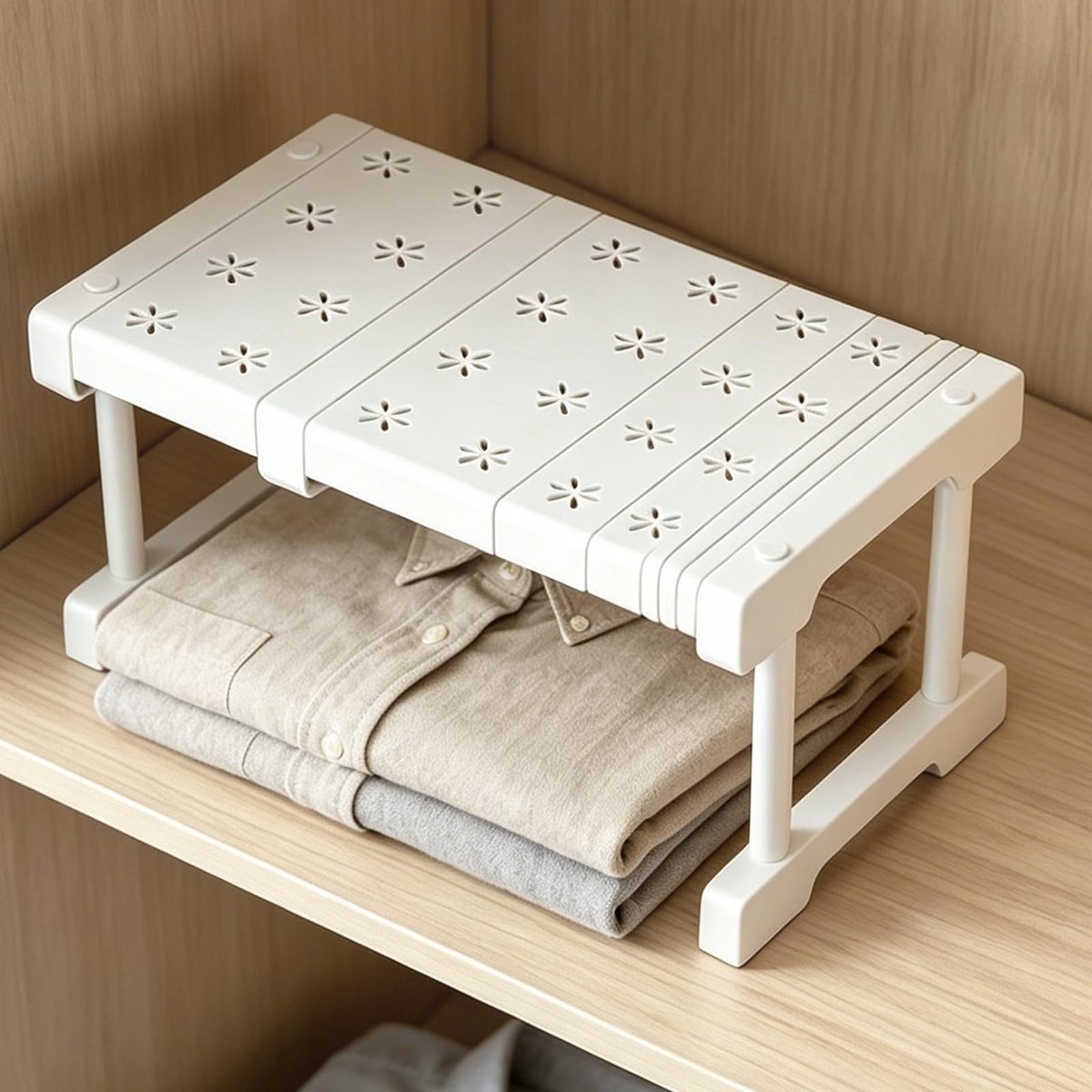 Dailygoods - Verstelbare Planken voor Kast - Uittrekbaar 27-38 cm