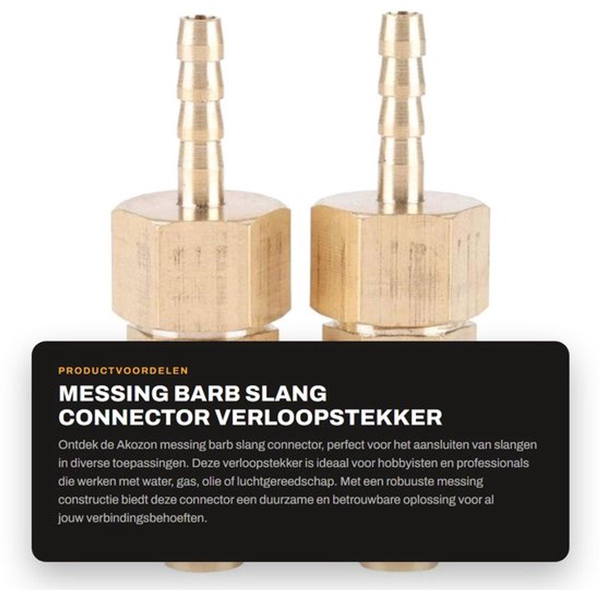 Dailygoods- Slangconnector Messing - 2 Stuks - Corrosiebestendig - Buisadapter 4-8 mm - Duurzaam - Onderdeel voor Onderhoud - Buisconnector