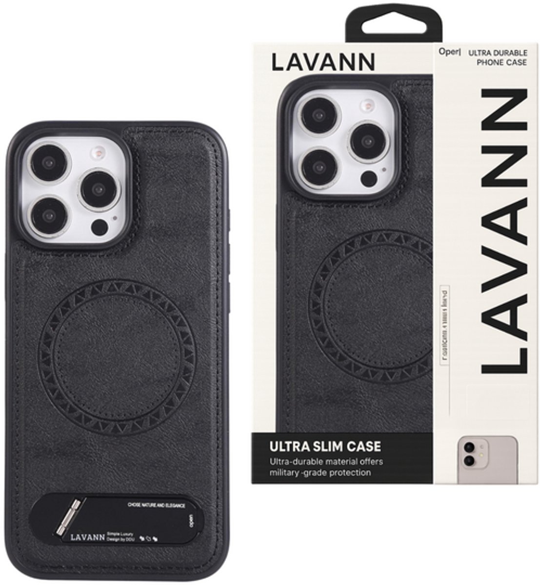 Lavann Leather back Cover with Magnetic / Table stand For IPhone 11 - Bruin / Brown