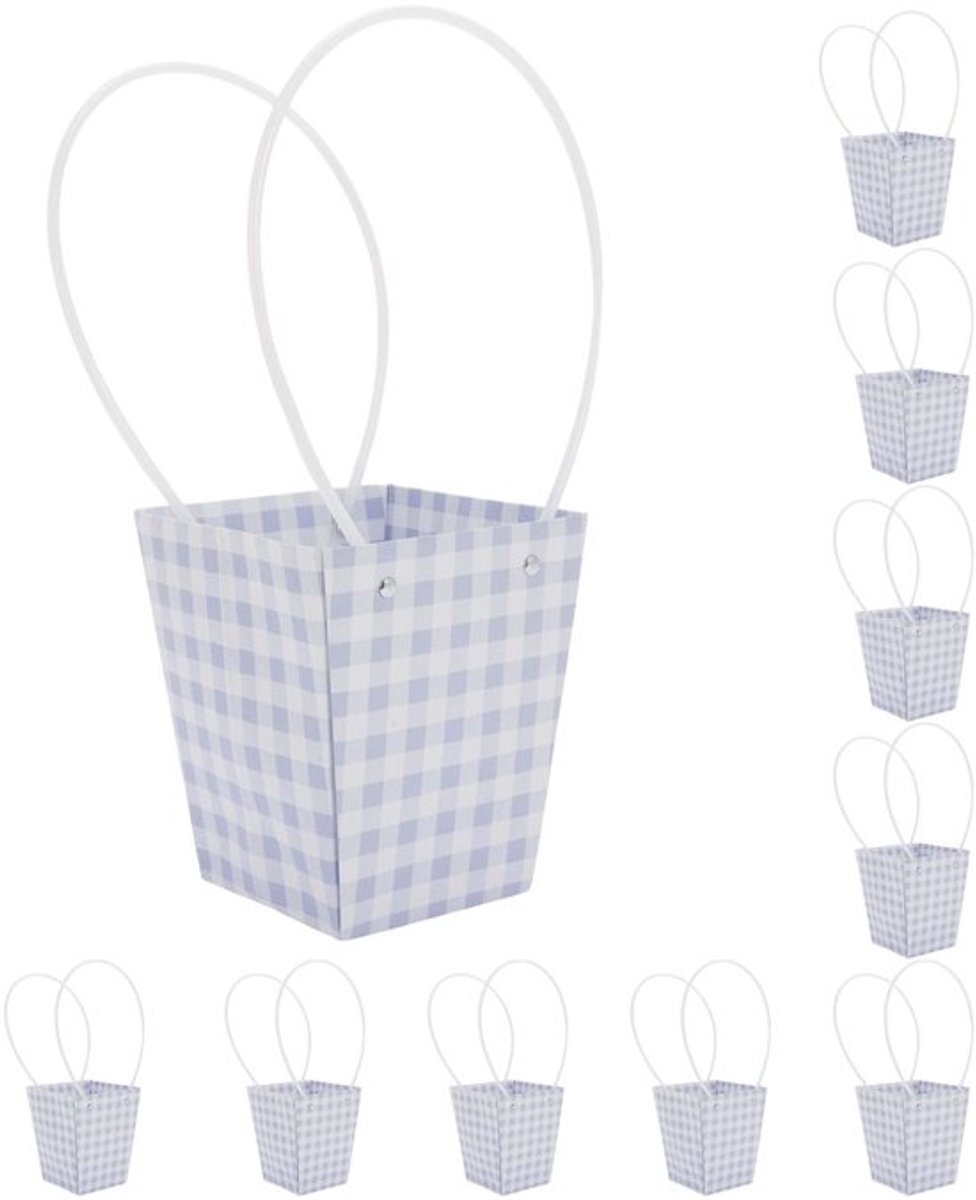 Boeketten met Handvat - 10 Stuks - Geschenktas - Herbruikbaar - Duurzaam - Lichtgewicht - Ideaal voor Diverse Gelegenheden - Geschenkzakjes