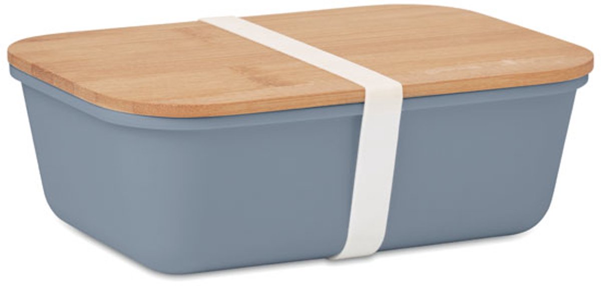 Lunchbox van PP kunststof met bamboe deksel. Patrol 1500ML