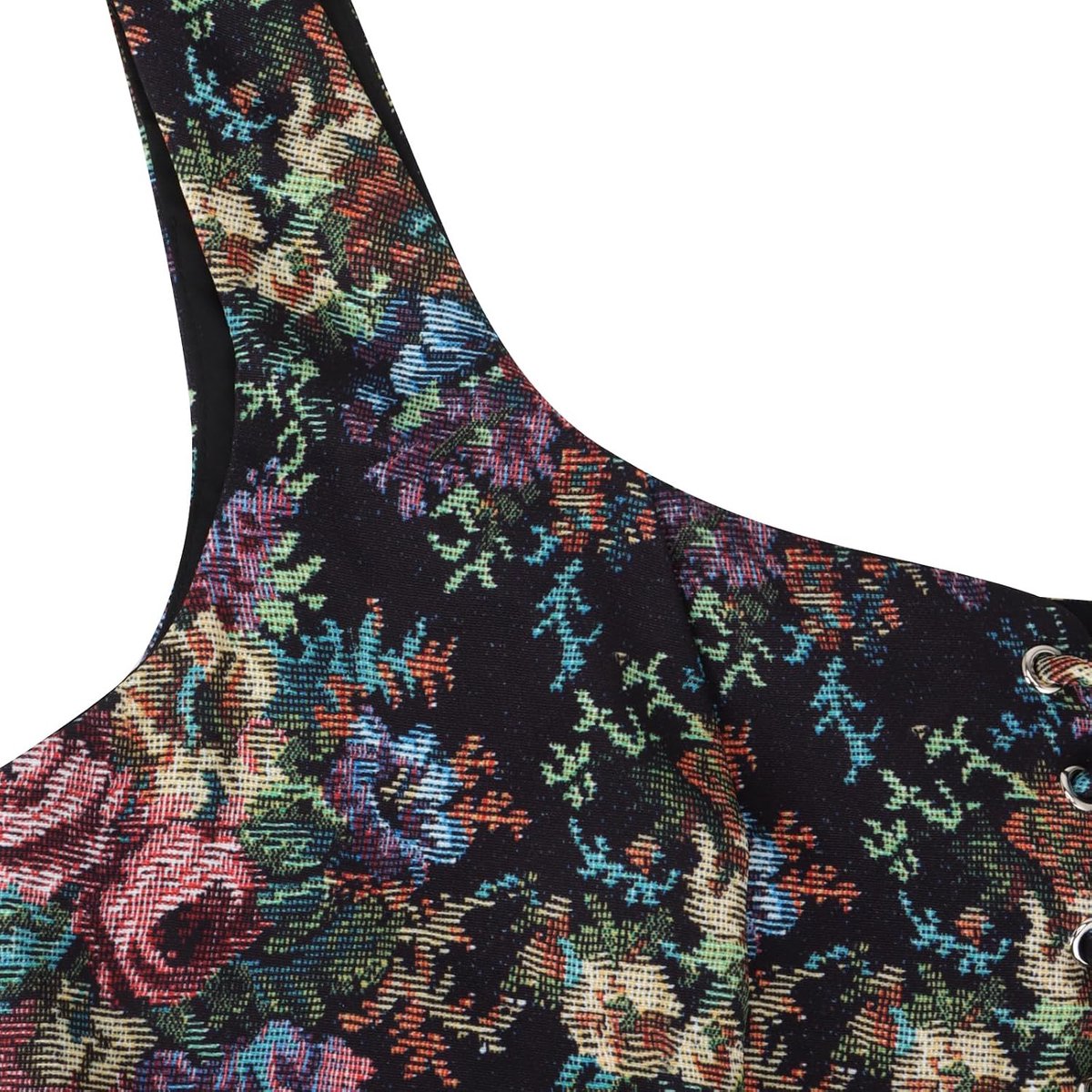 Vintage damesbustier, piraten, floraal korset, Ren Faire, middeleeuws vest, victoriaans korset, renaissancekostuum, grote maat