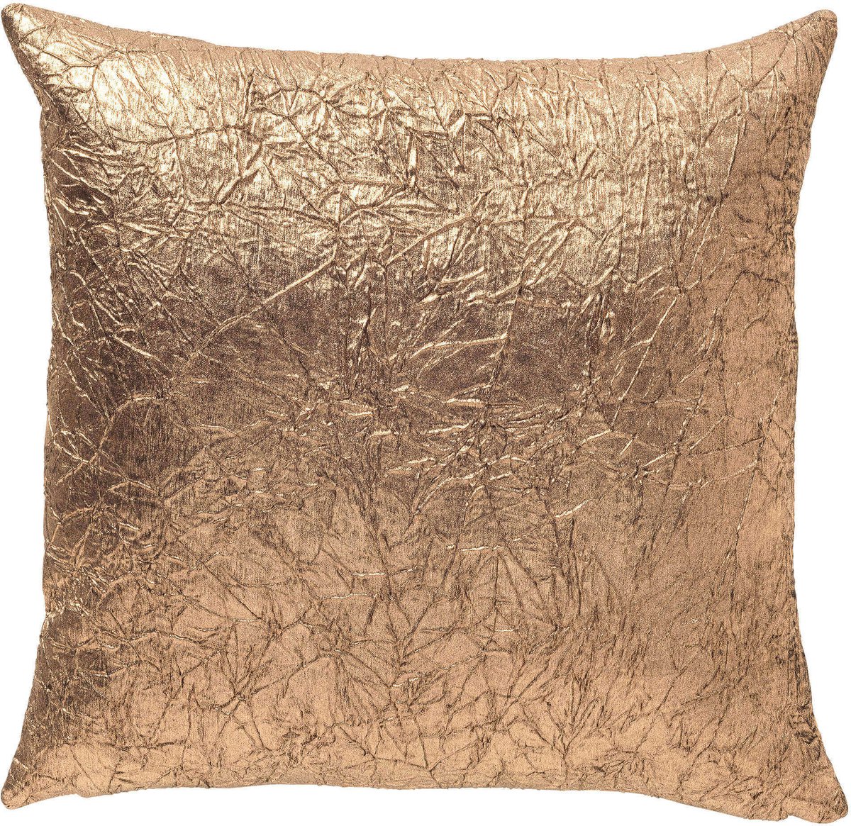Dutch Decor SIENA - sierkussen 45x45 cm - glansvelours - reliëf - Gilded Beige - beige, goud - Inclusief binnenkussen - Luxe kussens voor woonkamer & bank