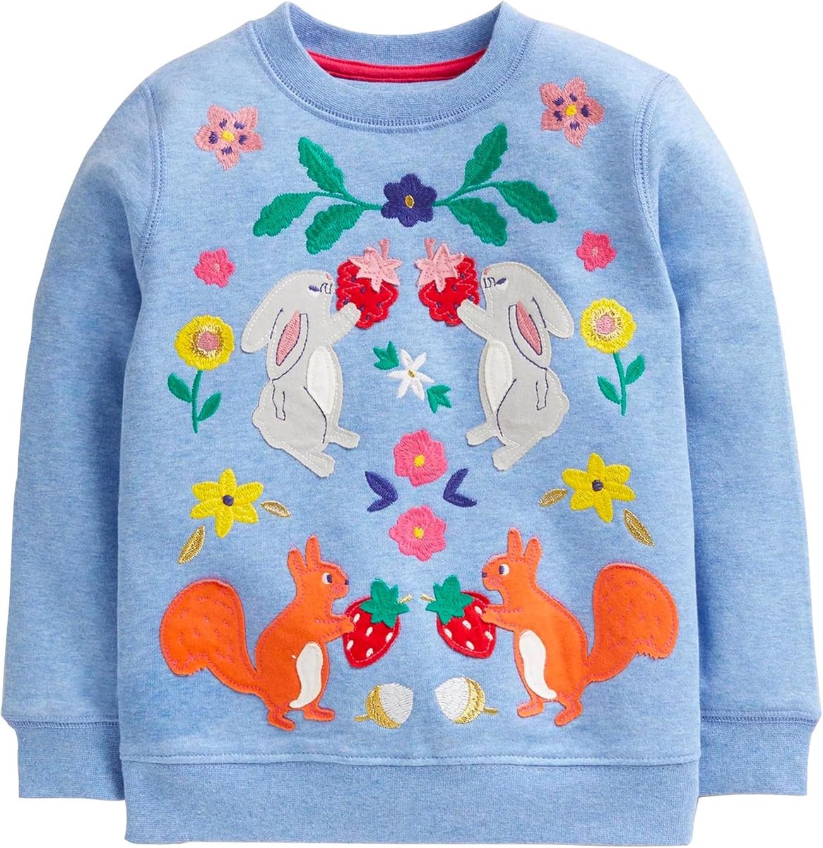 Sweatshirt Meisjes Kinderen Lange Mouwen Pullover Katoen Casual Jumper Eenhoorn Regenboog Pailletten Borduurwerk Kinderkleding Ronde Hals Lente Herfst Trui Tops voor Peuter Leeftig 2-7 Jaar