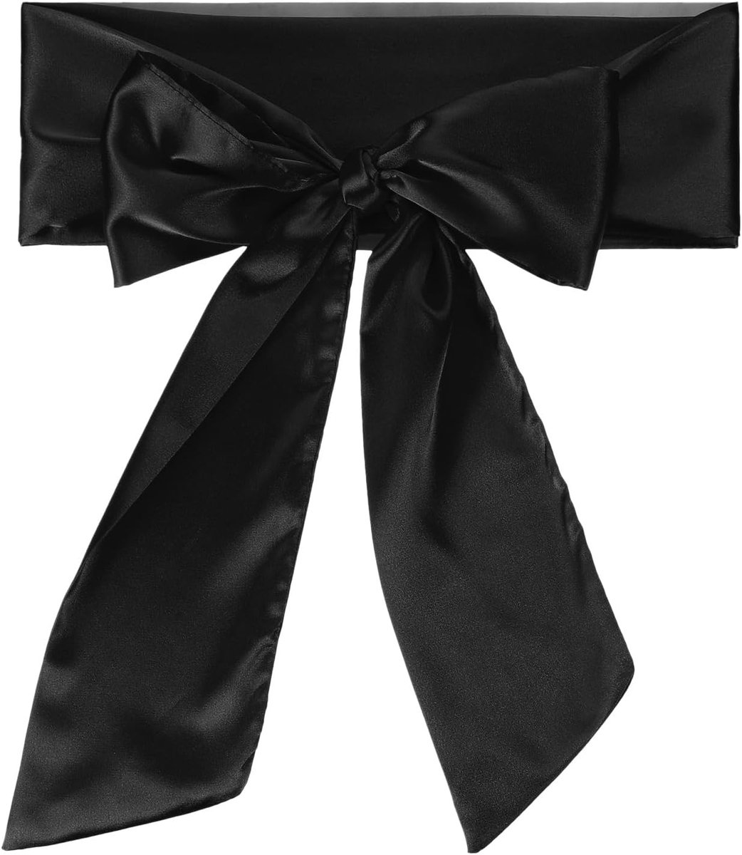 Satijnen sjerp riem, 1 stuk bruiloft feest bruids blanco satijnen taille riemen prom accessoire voor afstuderen verjaardag decoratie doe-het-zelf accessoire thuiskomst, zwart, Zwart, 250 x