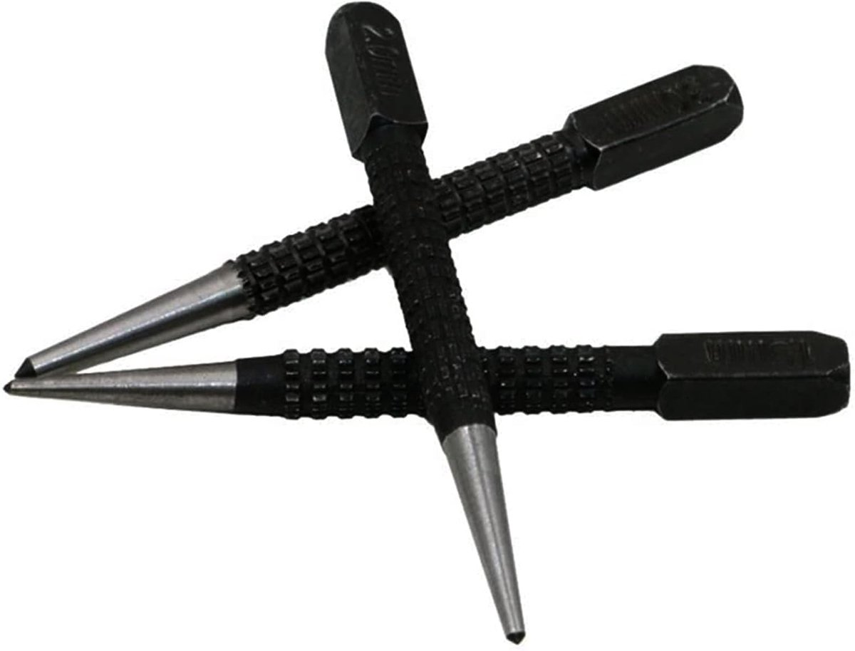 3 stks centrum Punch Set, Nail Punch, Positioning Punch Set Boren Gaten voor Breaker Puncher, 1/16 ", 5/64", 1/9" (1.5mm-3.0mm)