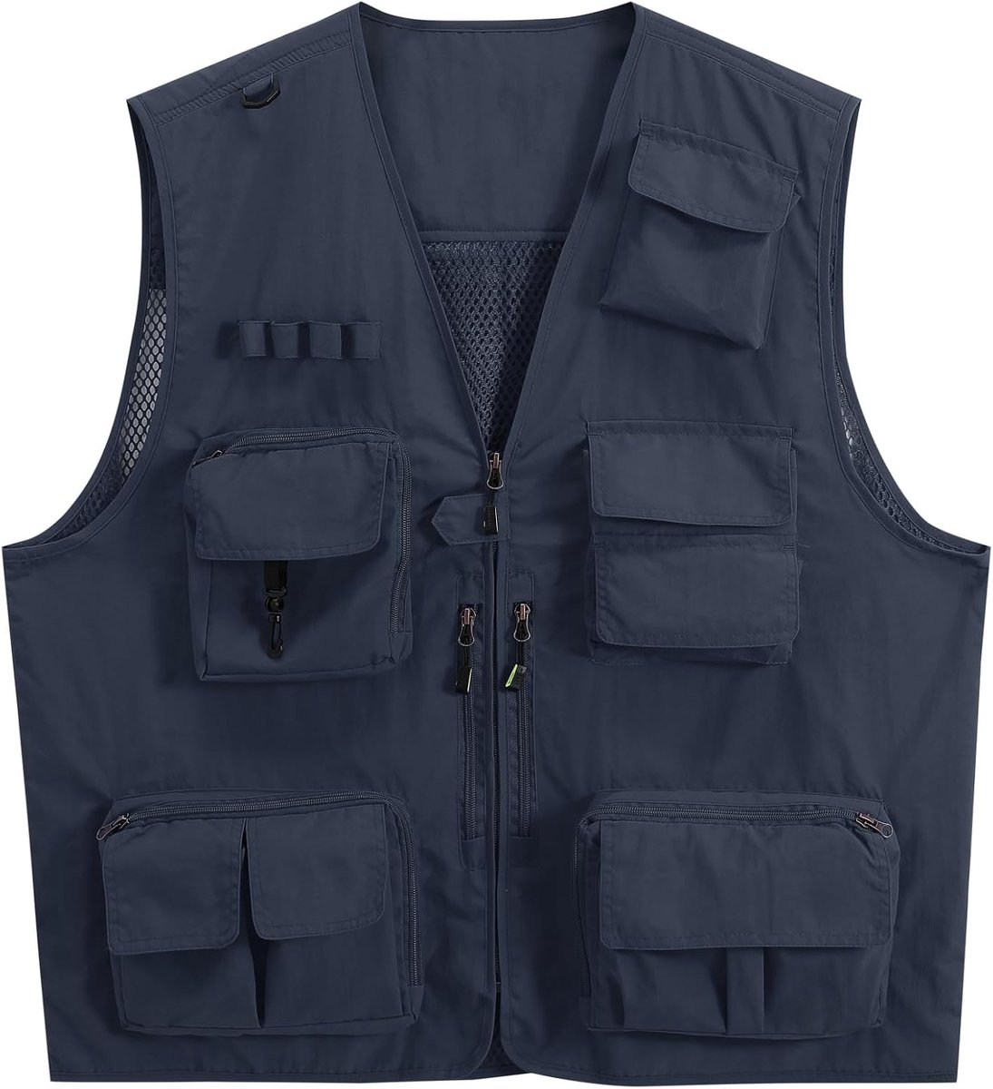 Mannen Outdoor Safari Uitloper Gilet Jacht Wandelen Vissen Multi Pocket Cargo Vest Sneldrogend Fotografie Mesh Vest Top
