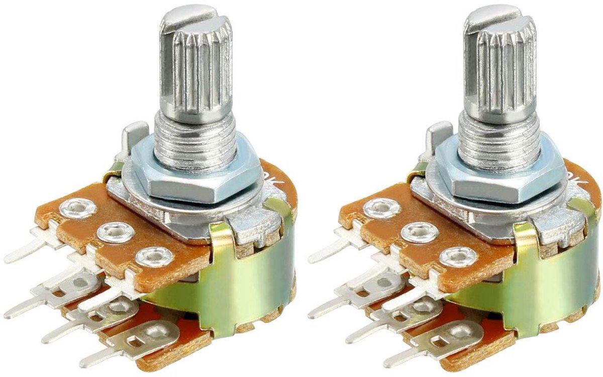 Sourcing map 2 stuks WH148 100 karaat Ohm variabele weerstanden dubbele draaibare potentiometer de