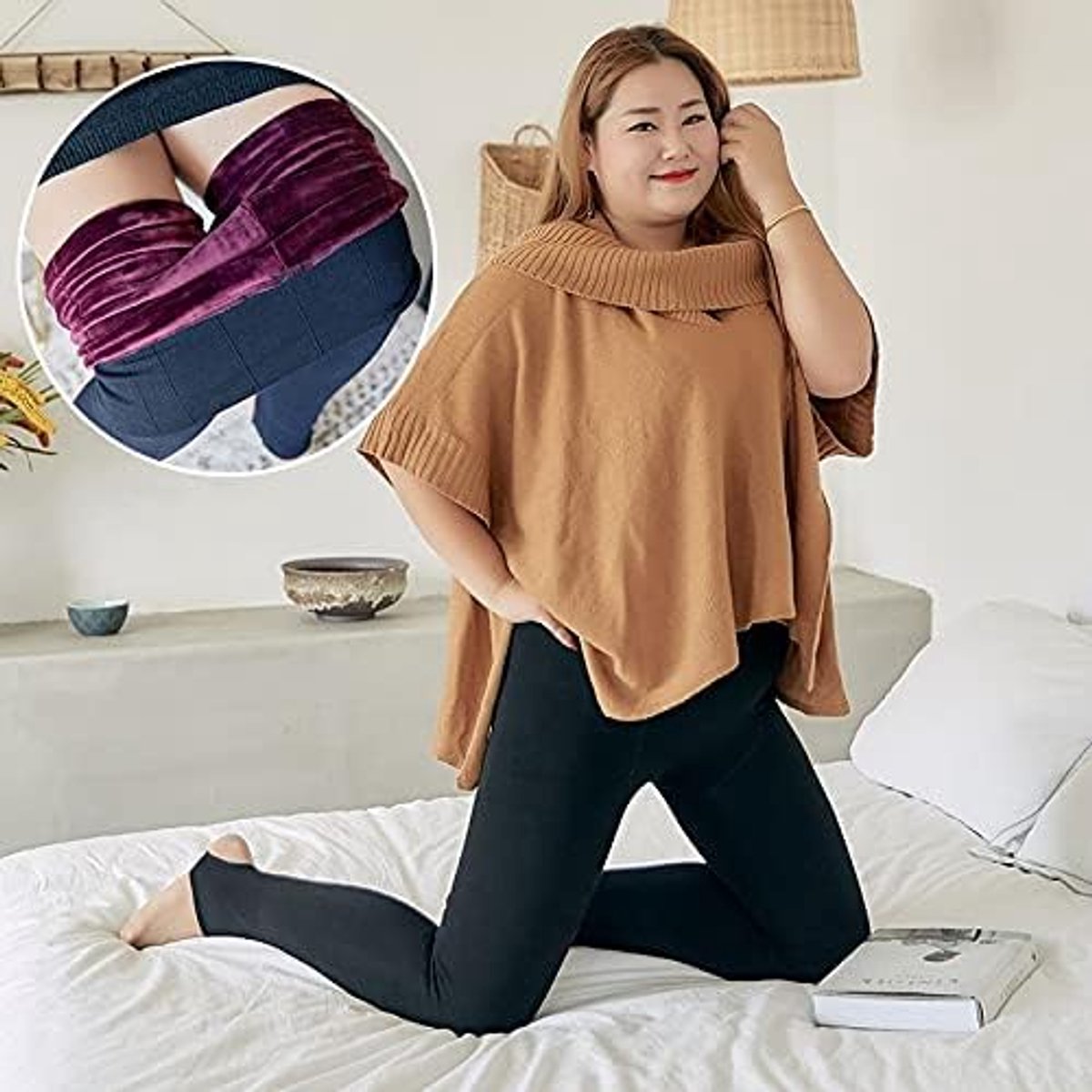 Leggings Winter Leggings Women'S High Stretch Thick Fleece Warm Leggings Plus Size Velvet Pants Large Slim Trousers