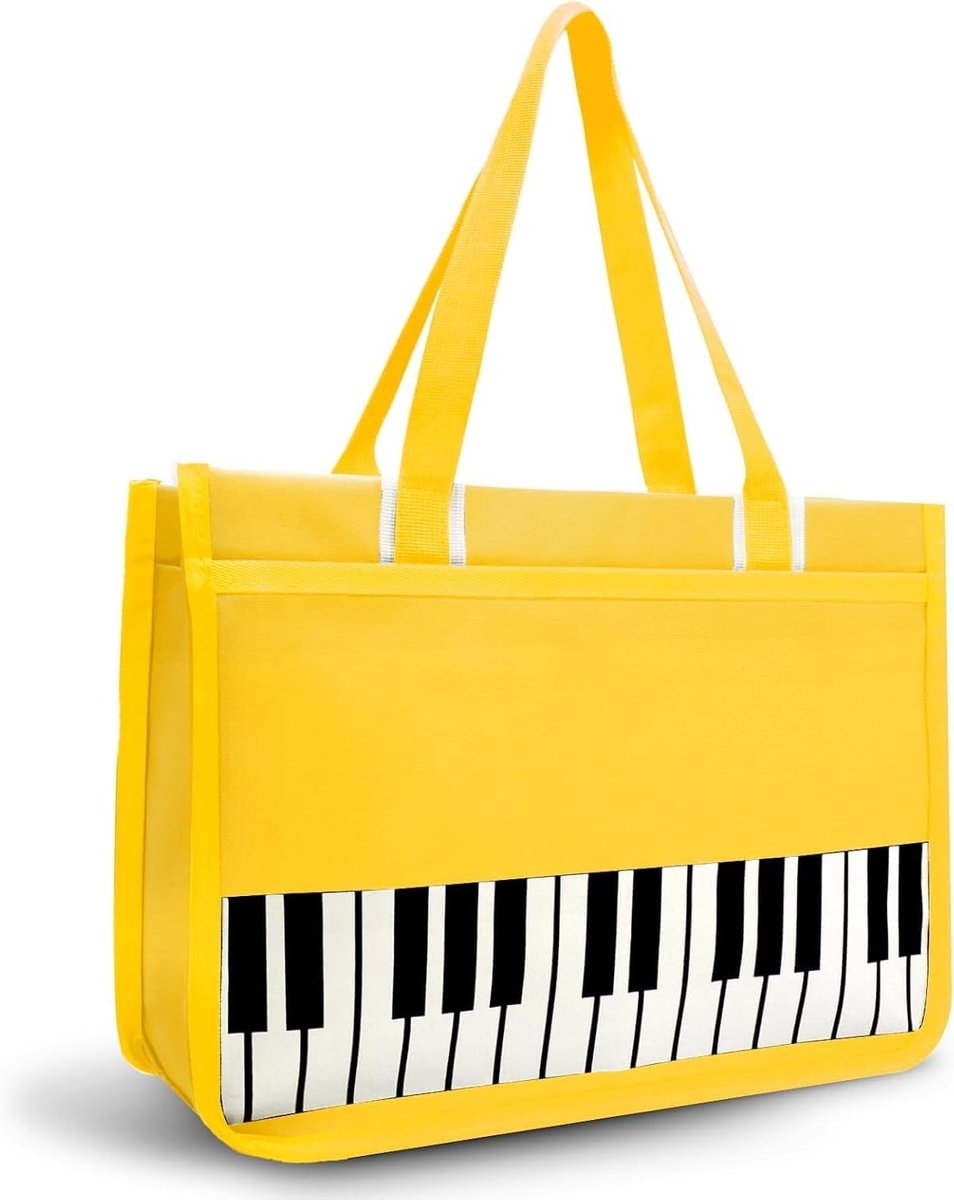 Piano Key Music Note Handtas Muziek Thema Tote Tas Muziek Schoudertas Multifunctionele Tas voor Shopping