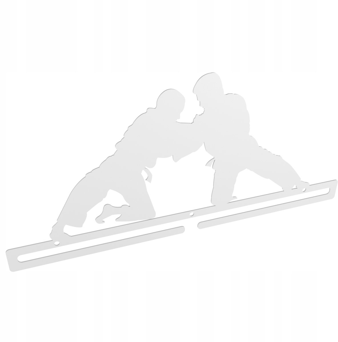 Metalen Judoka Medaillehanger - Wit