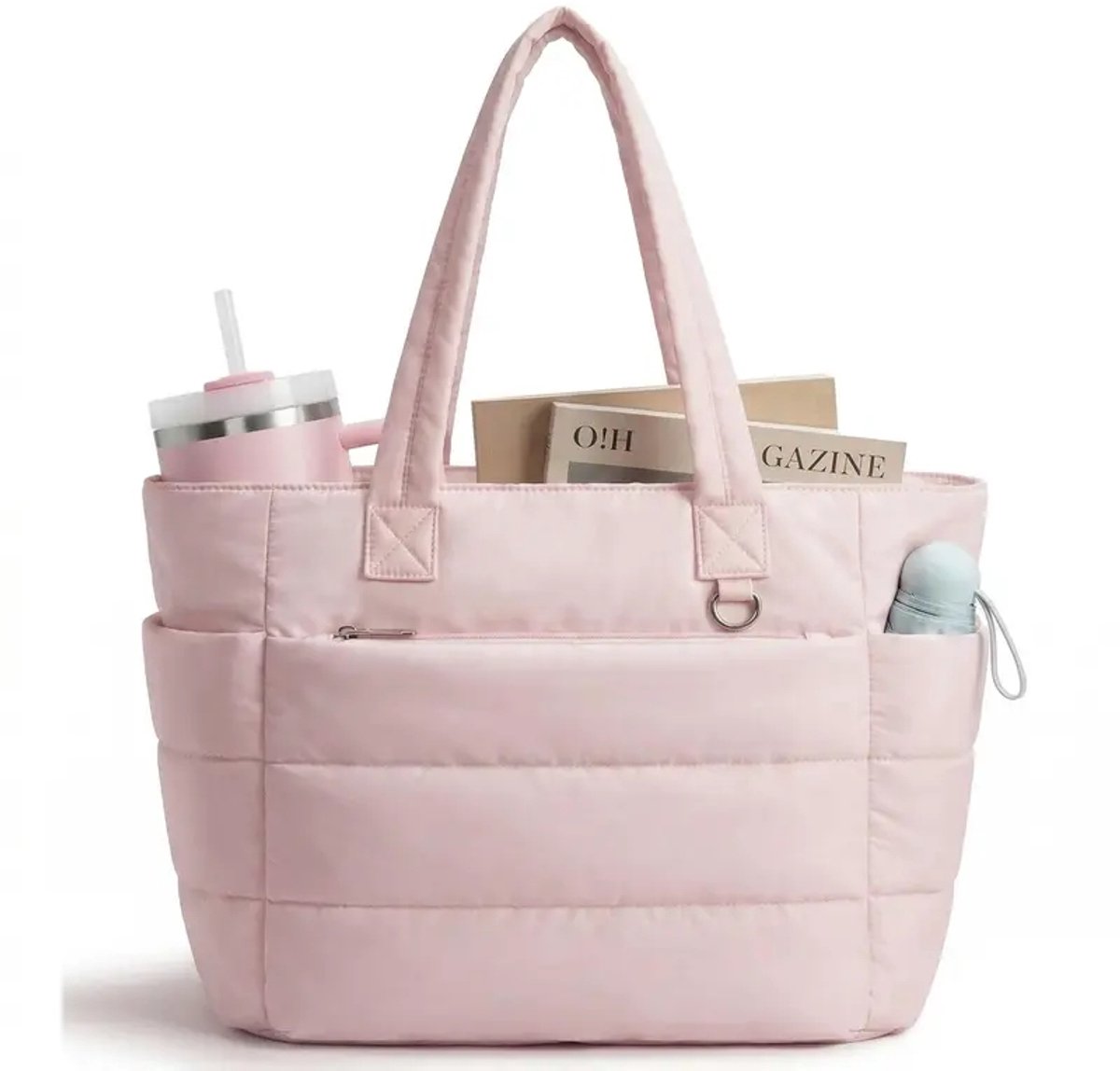 casalora – 20L Dames Tote bags/Schoudertas – Lichtgewicht nylon materiaal – Geschikt voor een laptop tot 40 cm – Meerdere compartimenten – Ingebouwde bekerhouder – Geschikt voor werk, reizen en studie.