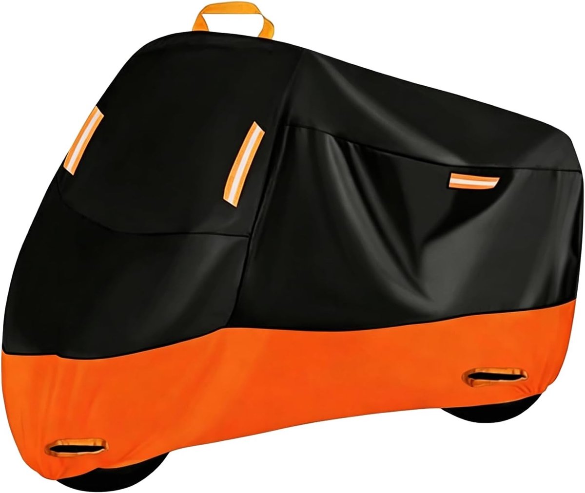 Motorhoes voor buiten - waterdicht - 210D - bescherming tegen regen - stof - uv - wind - zon - voor scooter - motorfiets - trail - custom - voor winter - zomer - 275 x 105 x 125 cm (2XL)