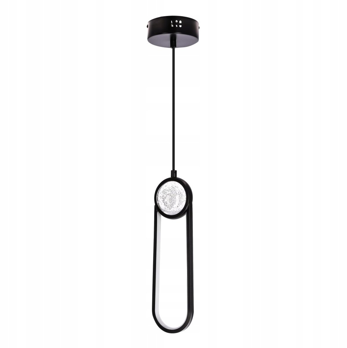 LACRIMA Hanglamp Zwart 10cm 15W LED 3000K Witte Kap