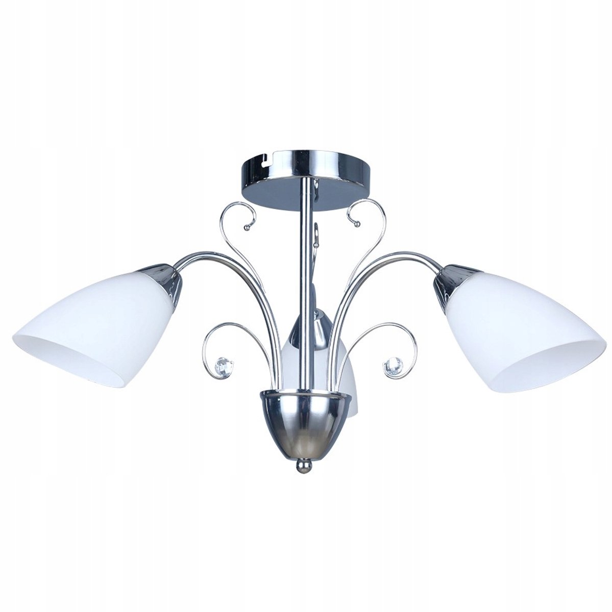 ITALIANA 3-lichts Plafondlamp Chroom - Klassiek Design Ø 52 cm