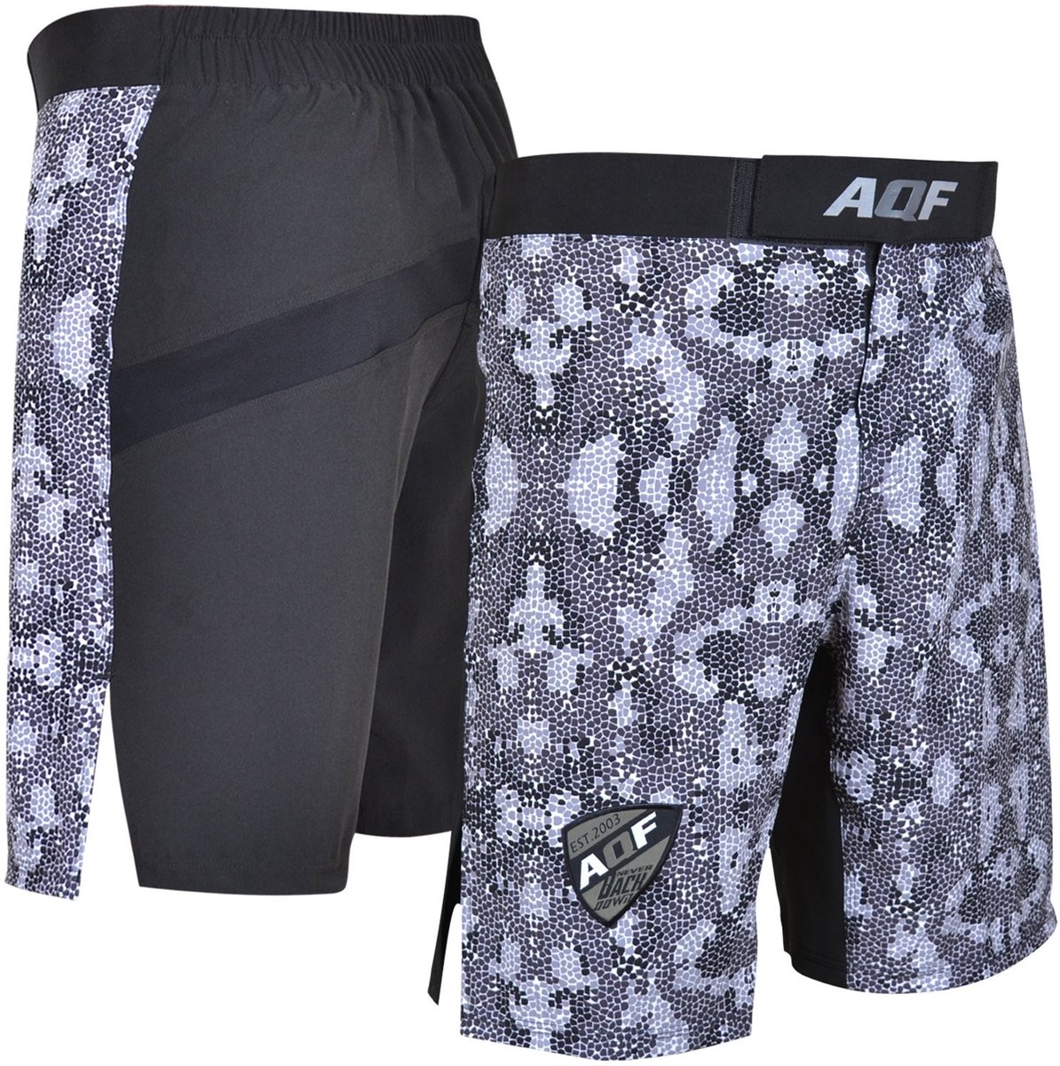 Elzusha - MMA Vechtshorts Camouflage Grijs - Ideaal voor Kickboksen en Boksen