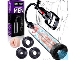 Vacuümpomp voor de penis: handmatige pomp voor erectie en vergroting; krachtig vacuümsysteem voor mannen