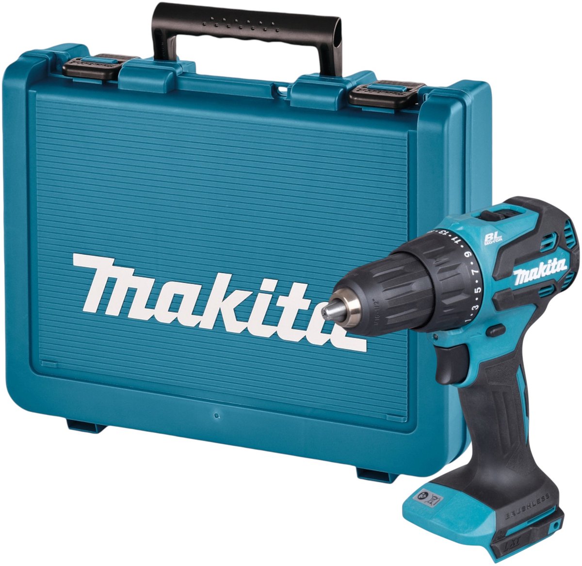 Makita DHP 490 ZE accu-slagboormachine 18 V 65 Nm borstelloos + koffer - zonder accu, zonder oplader
