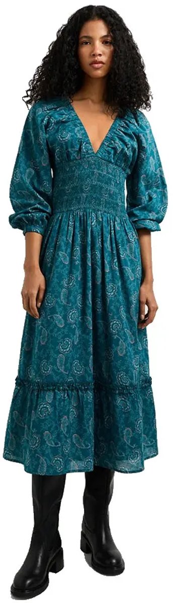 Pepe Jeans Giselle Midi-jurk Met Lange Mouwen Blauw S Vrouw