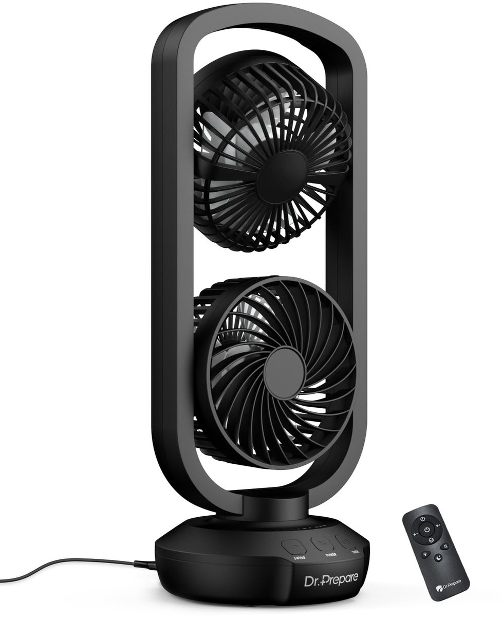 SolidKeus - Stille Tafelventilator met Oscillatie en 3 Snelheden