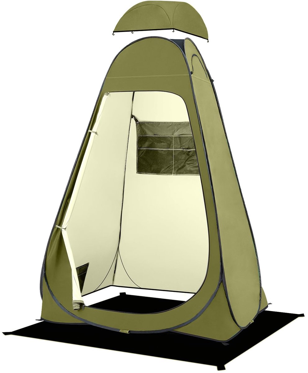 SolidKeus - Pop Up Toilet Tent, Portable Privacy Tent voor Kamperen, 120 x 120 x 190 cm