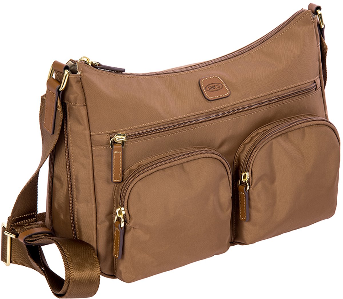 Brics XCollection Medium Schoudertas Dames - Polyamide - Bruin