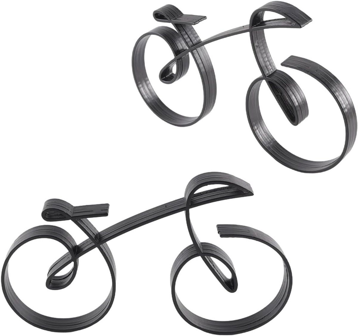 Minimalistische Fiets Sculptuur van IJzer, Perfecte Decoratie voor Woonkamer en Kantoor, Geweldig Cadeau voor Fiets Enthousiastelingen, Zwart 22x12cm