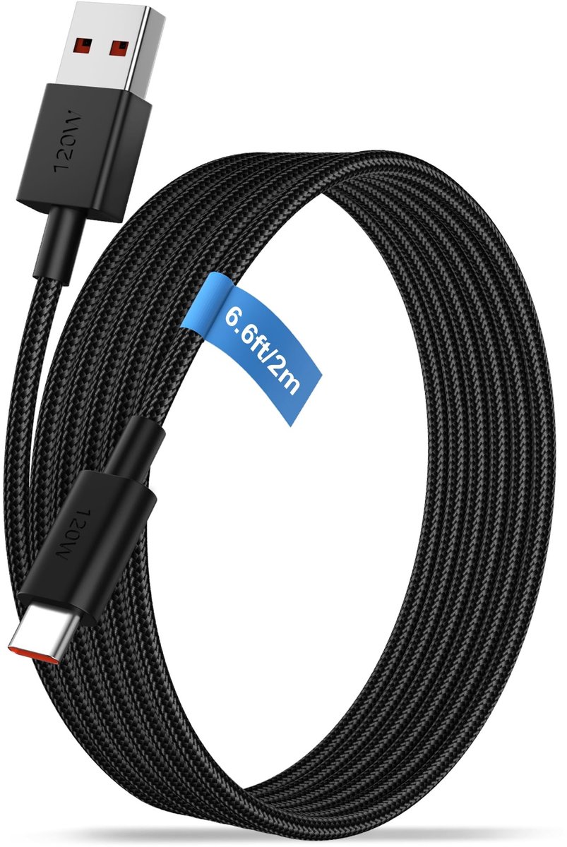 SolidKeus - 120W USB-C Kabel voor Snelladen tot 2m